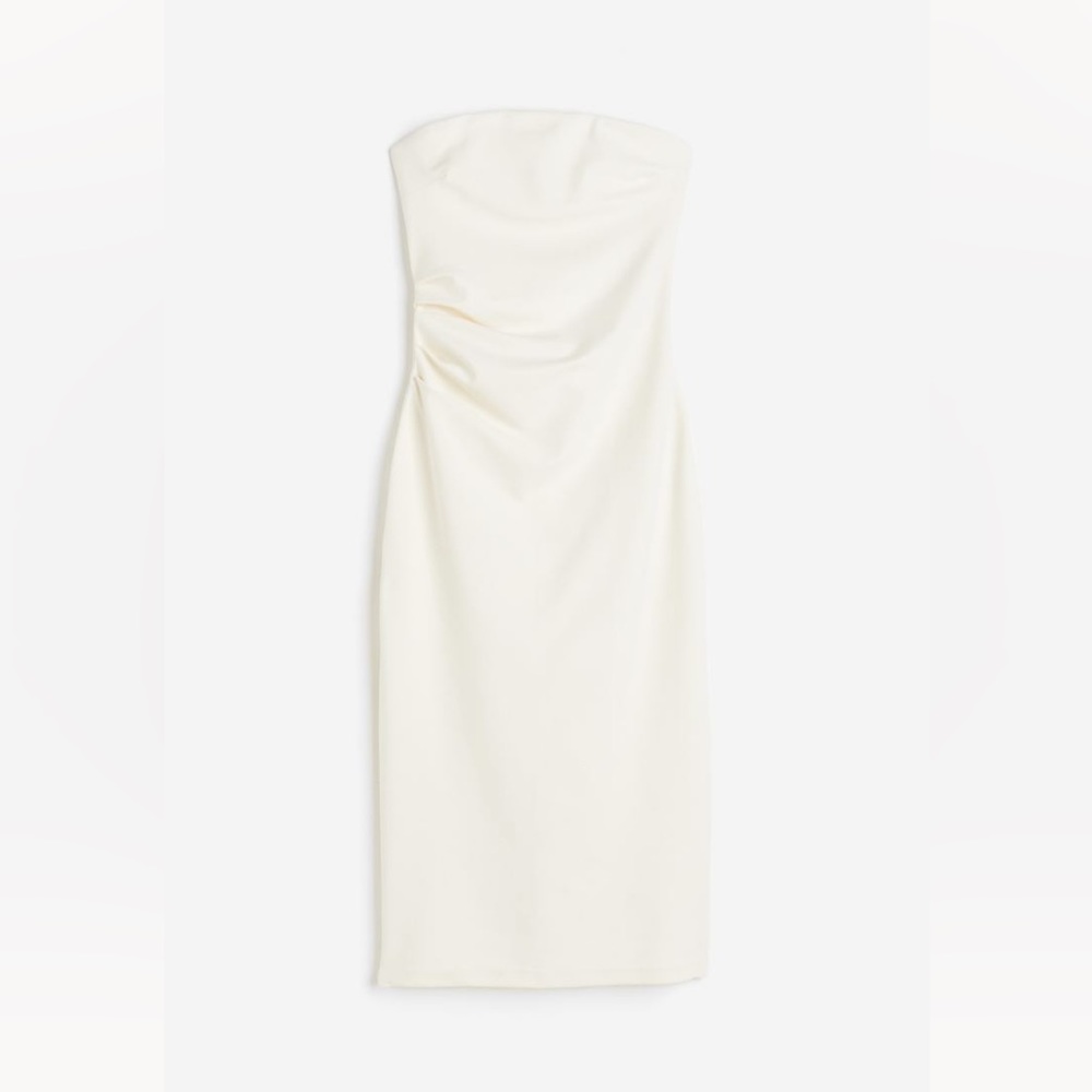 H&M gathered bandeau dress